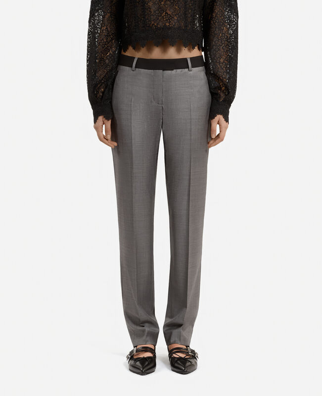The Kooples FEMME DARK GREY pantalon tailleur ajusté gris