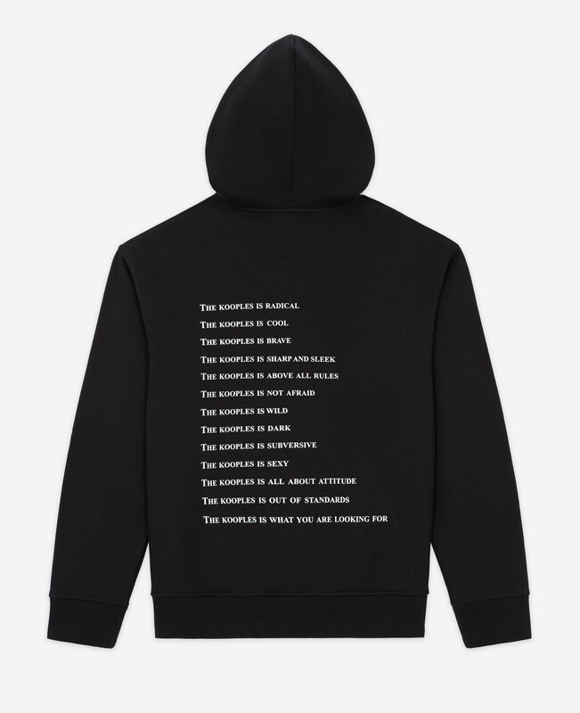 The Kooples FEMME BLACK sweatshirt à capuche what is avec strass noir