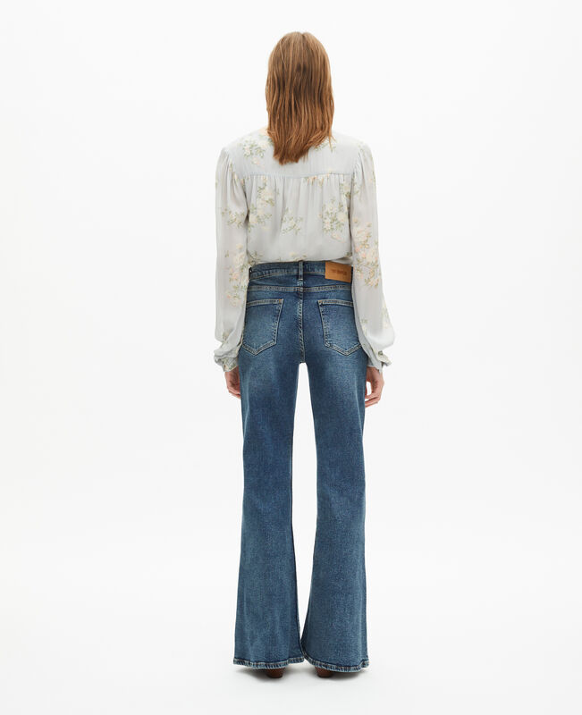 The Kooples FEMME VINTAGE BLUE jean flare bleu