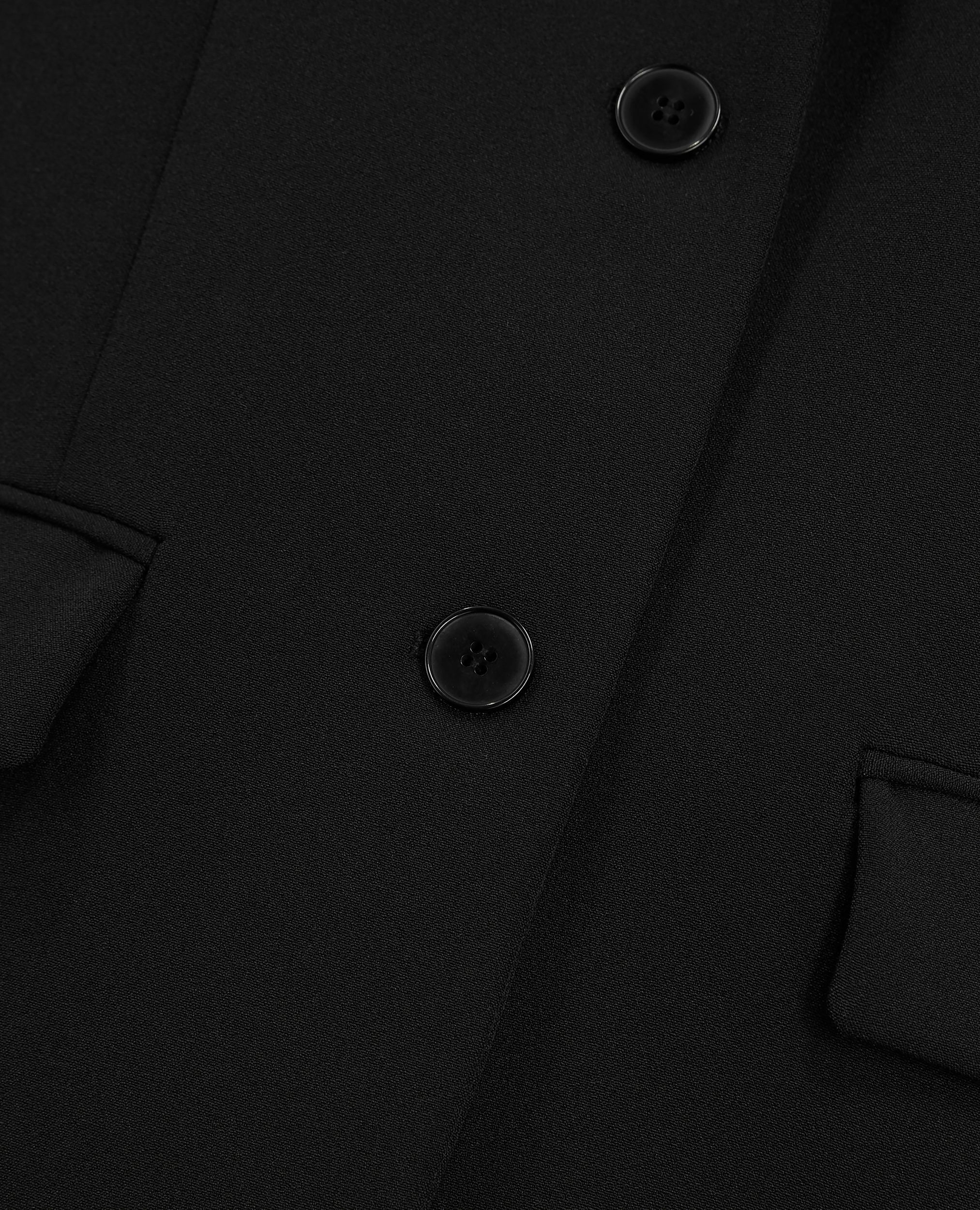 Veste tailleur en crêpe noire coupe structurée, BLACK, hi-res image number null