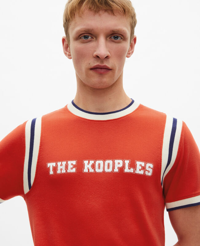 The Kooples HOMME RED t-shirt avec logo rouge