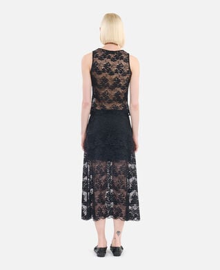 The Kooples FEMME BLACK jupe longue en dentelle noire
