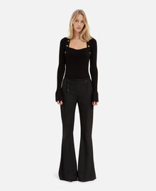 The Kooples FEMME BLACK pantalon flare noir