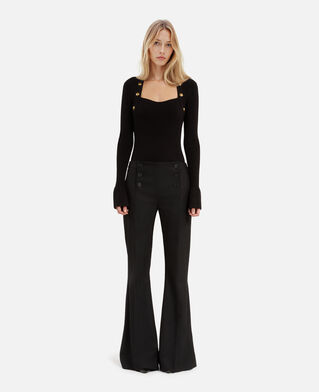 The Kooples WOMEN BLACK black flare pants