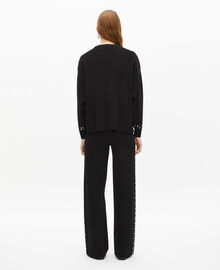 The Kooples FEMME BLACK sweatshirt avec studs noir