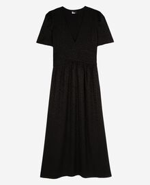 The Kooples FEMME BLACK robe longue en jacquard noire