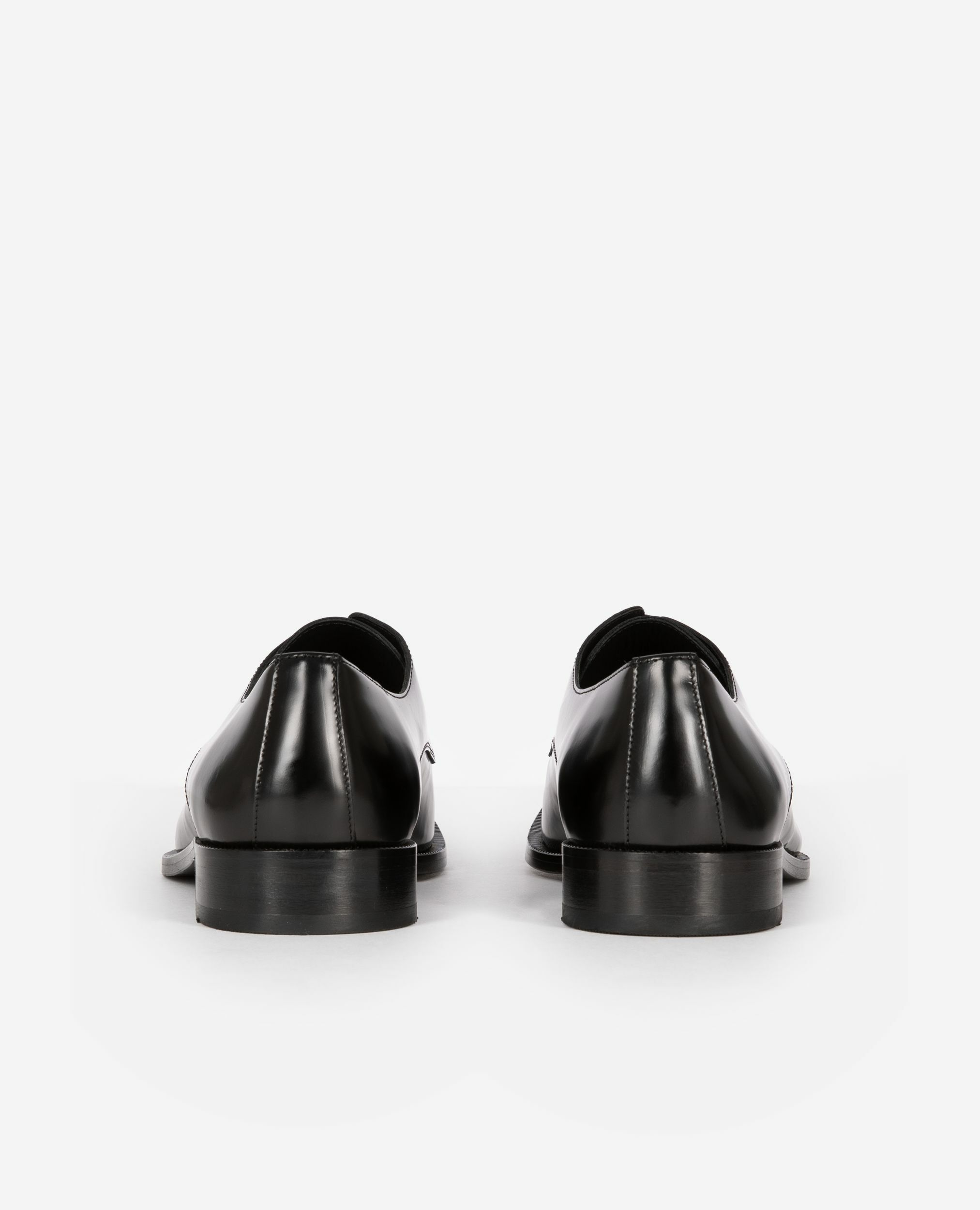 Derbies en cuir noir, BLACK, hi-res image number null