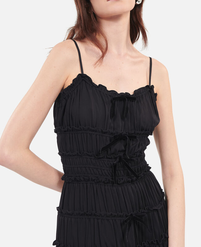 The Kooples FEMME BLACK robe courte avec nœuds noire