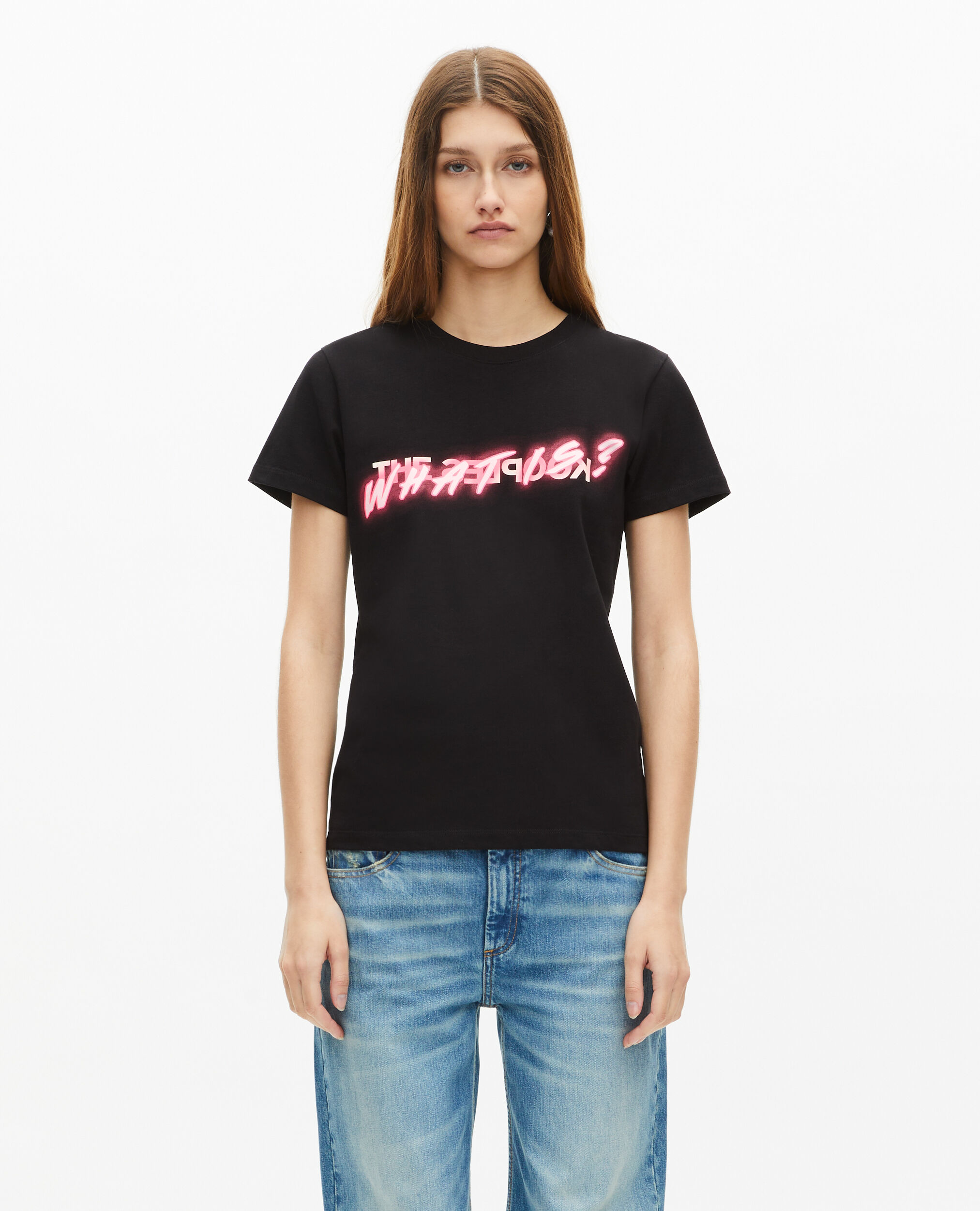 T-shirt What is effet néon noir, BLACK, hi-res image number null