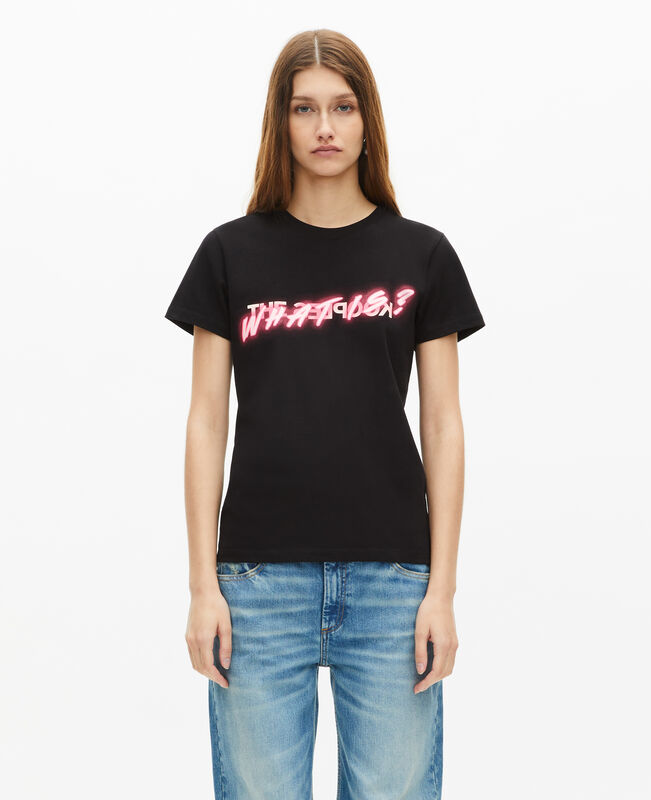 The Kooples FEMME BLACK t-shirt what is effet néon noir