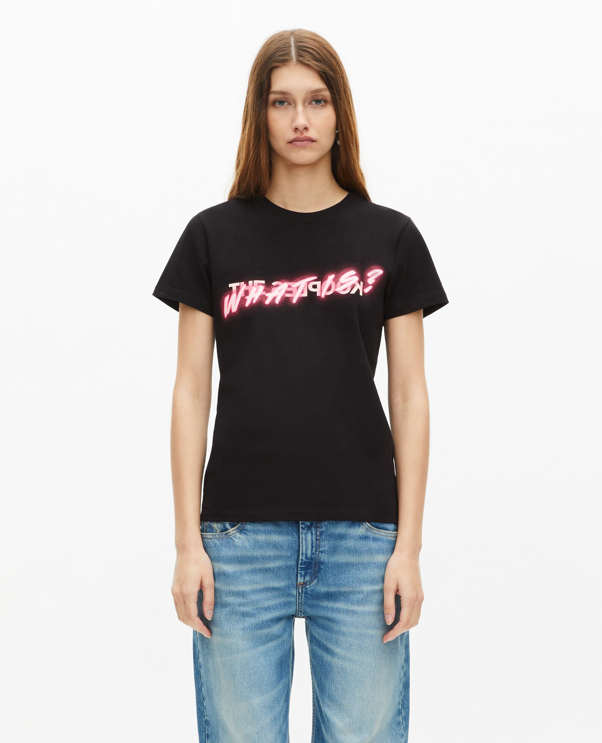 T-shirt What is effet néon noir, BLACK, hi-res image number null