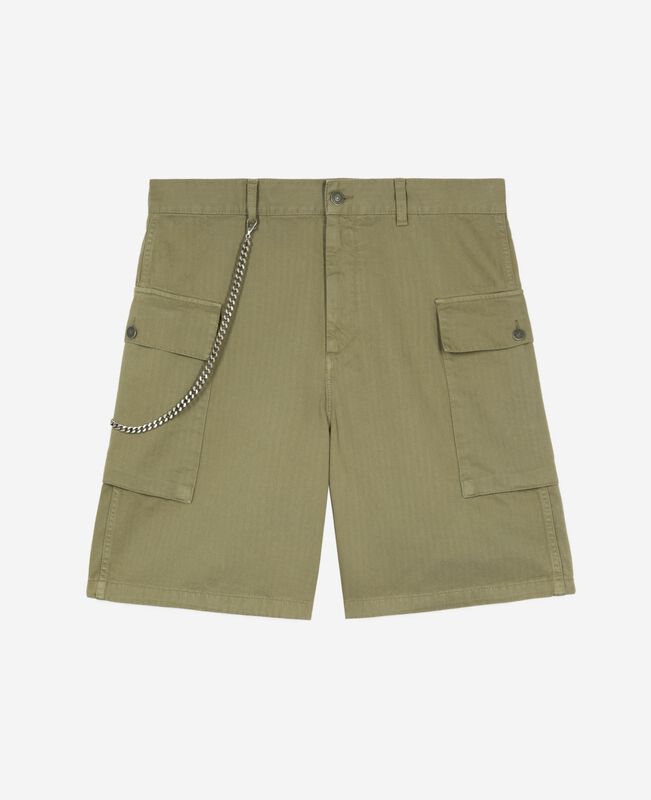 The Kooples HOMME KAKI bermuda cargo kaki