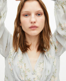 The Kooples FEMME BLUE top imprimé fleuri bleu