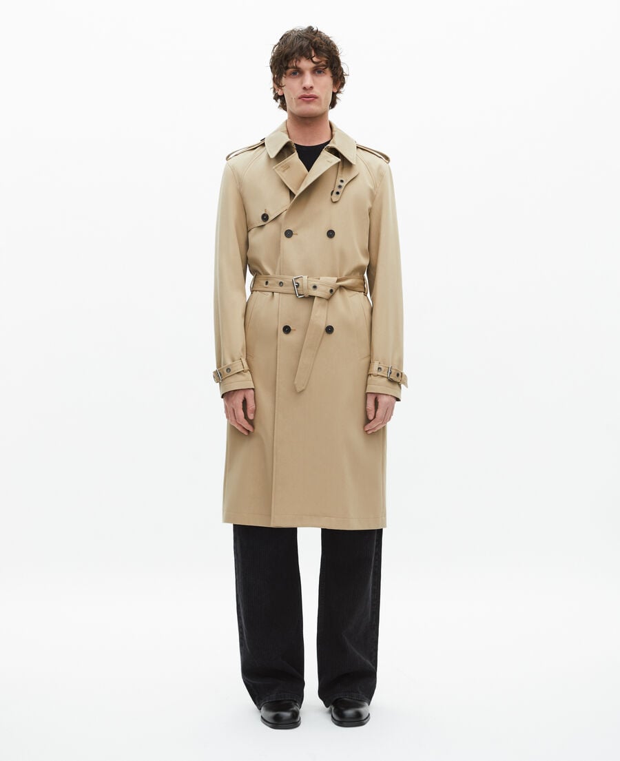 The Kooples MEN BEIGE long beige trench coat