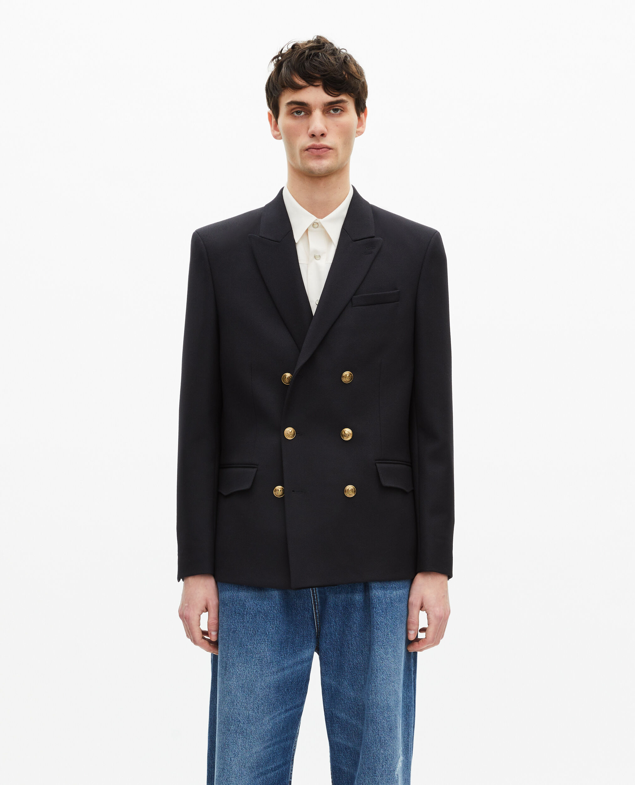 Veste en laine bleu marine, DARK NAVY, hi-res image number null