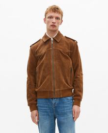 The Kooples HOMME CAMEL blouson en suède camel