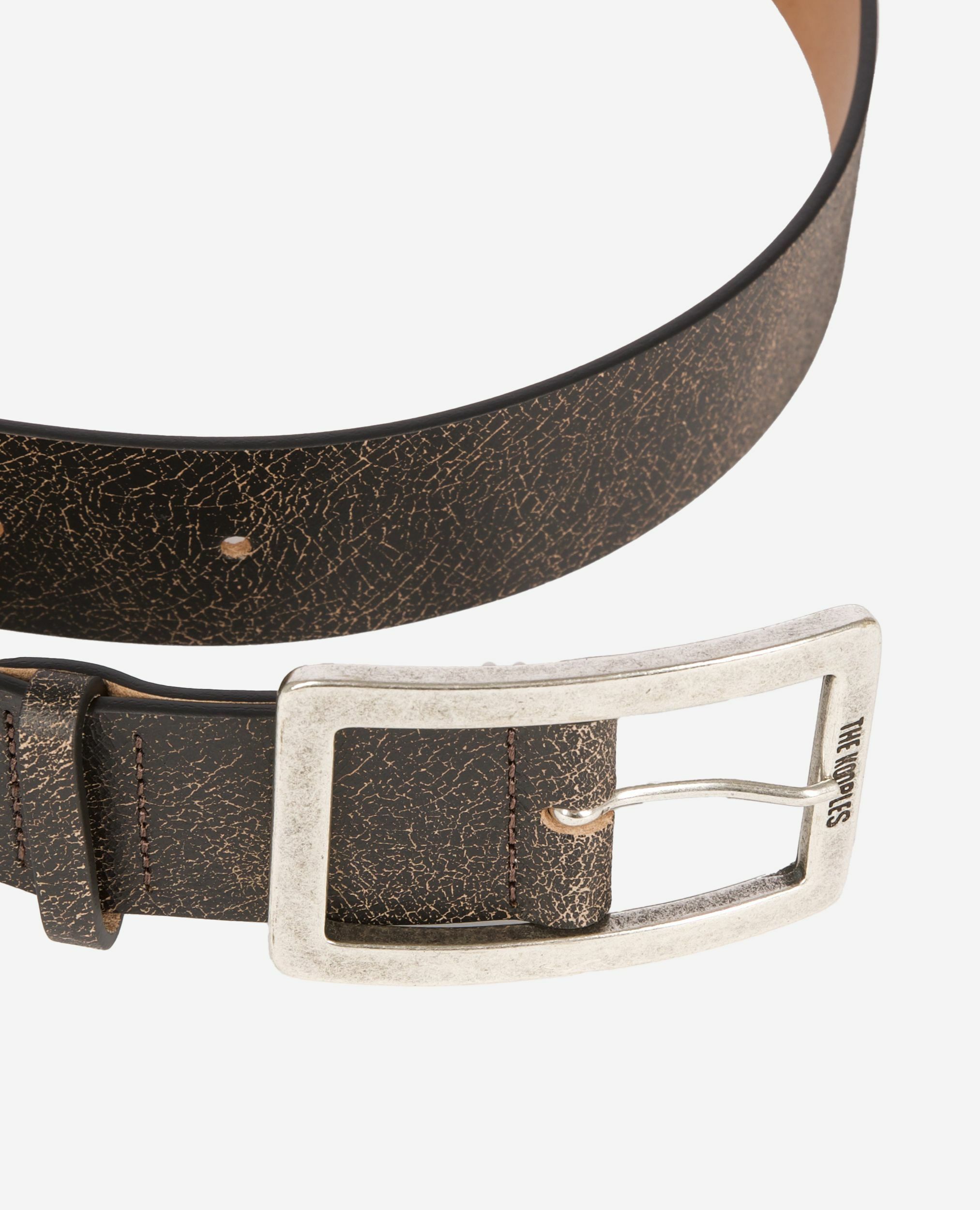 Ceinture en cuir marron, BROWN, hi-res image number null