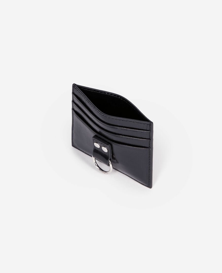The Kooples DAMEN BLACK amelia kartenhalter aus schwarzem leder
