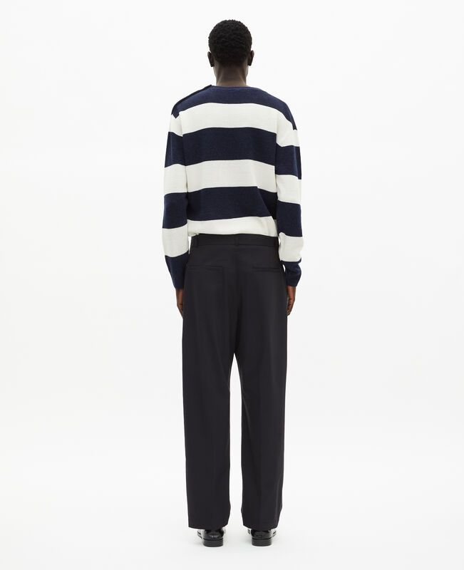 The Kooples HOMME BLACK pantalon à pinces noir