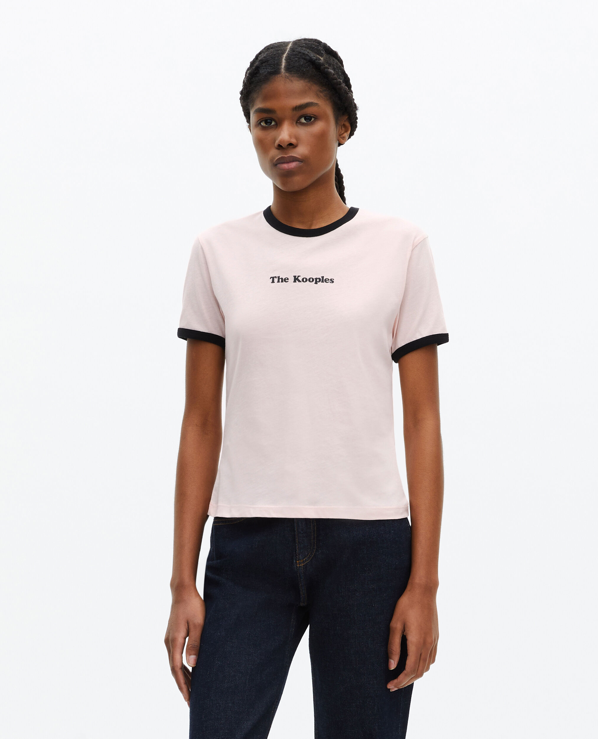 T-shirt avec sérigraphie rose pâle, LILA, hi-res image number null