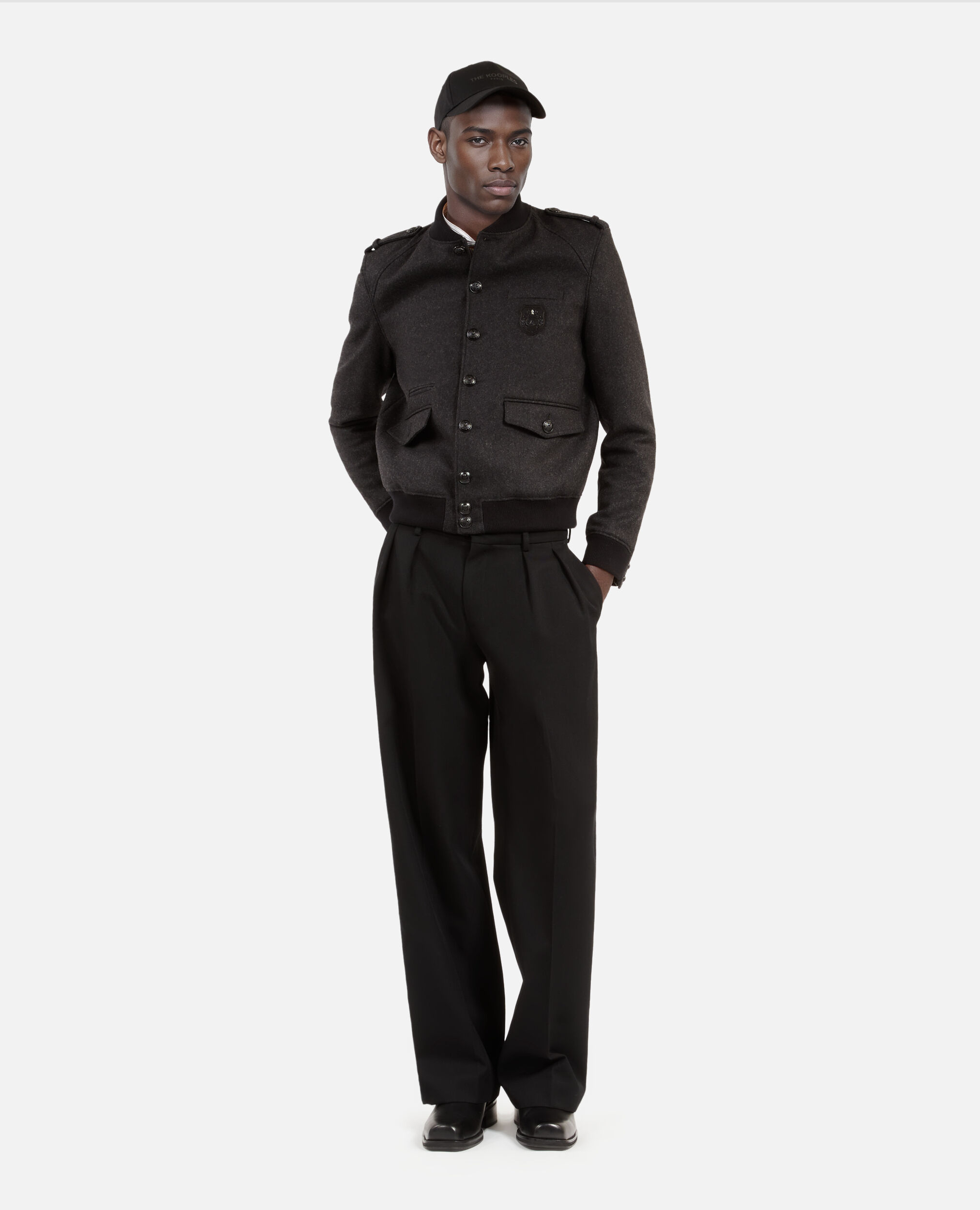 Blouson Teddy gris, DARK GREY, hi-res image number null
