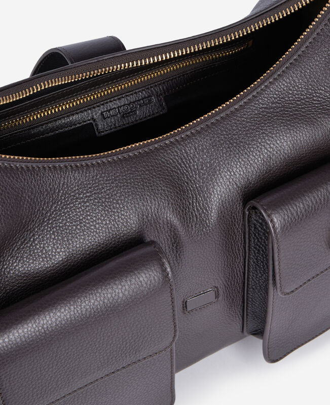The Kooples FEMME BROWN sac amelia xl en cuir marron