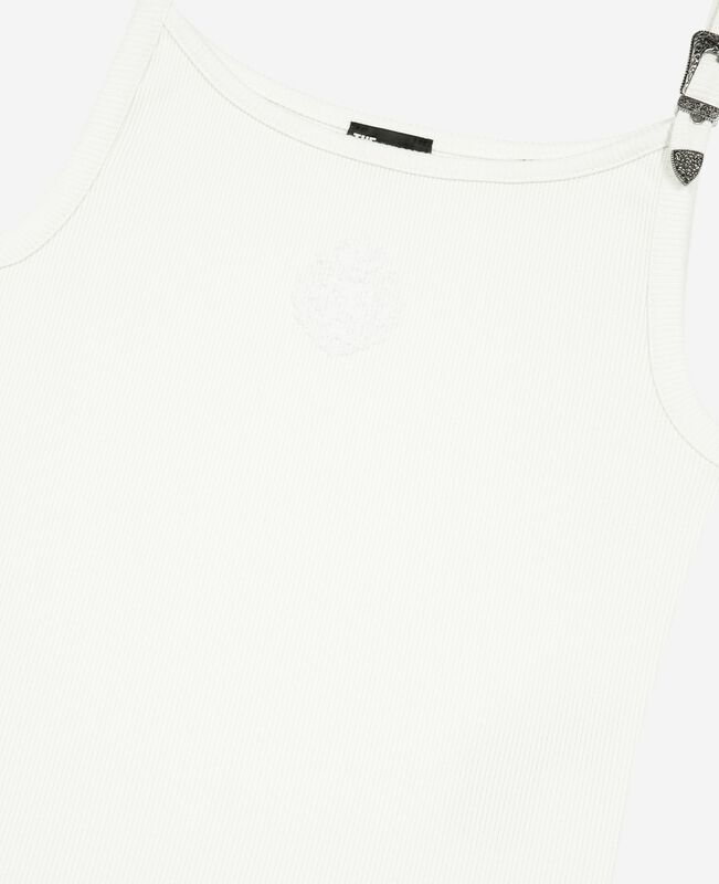 The Kooples FEMME ECRU débardeur côtelé écru