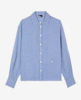 The Kooples FEMME BLUE WHITE chemise à rayures bleue