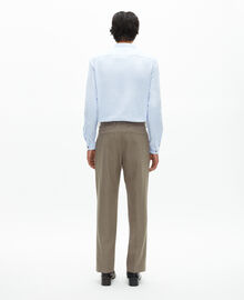 The Kooples HOMME BEIGE MELANGE pantalon de costume en laine beige