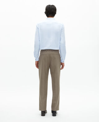 The Kooples MEN BEIGE MELANGE beige wool suit pants