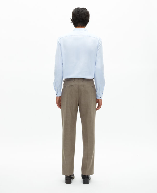The Kooples HOMME BEIGE MELANGE pantalon de costume en laine beige