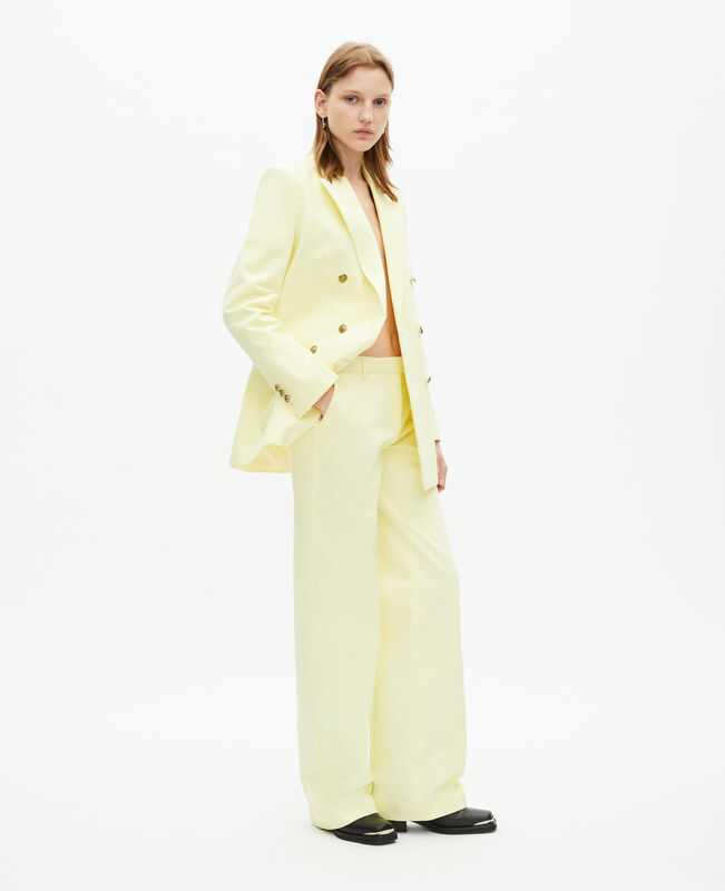 The Kooples FEMME YELLOW veste de tailleur en coton jaune