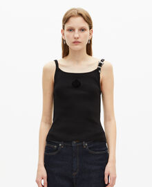 The Kooples FEMME BLACK débardeur côtelé noir