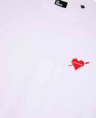 The Kooples HOMME WHITE t-shirt avec flocage cœur blanc