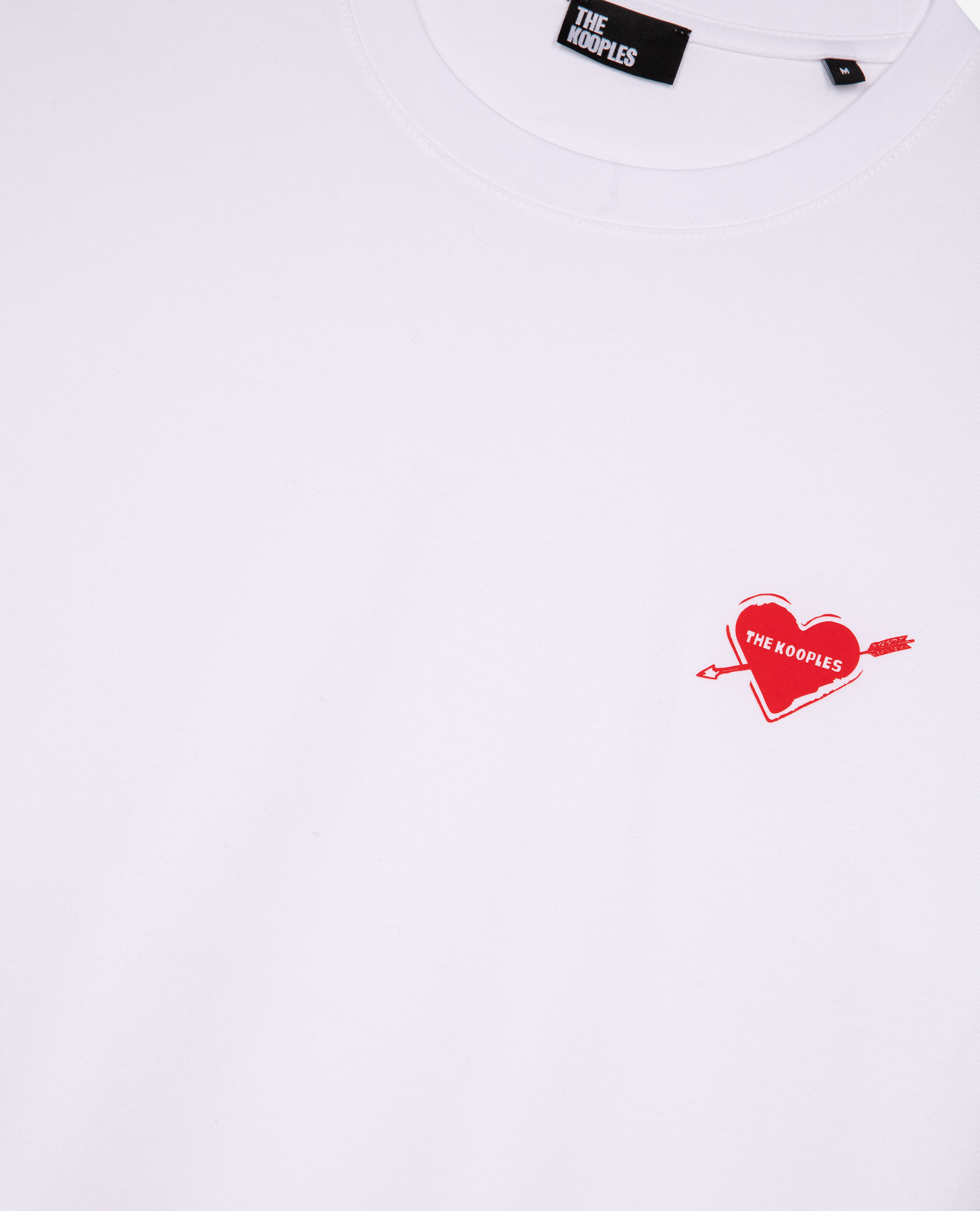 T-shirt avec flocage cœur blanc, WHITE, hi-res image number null