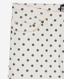 The Kooples FEMME BEIGE GREY jean slim à pois beige