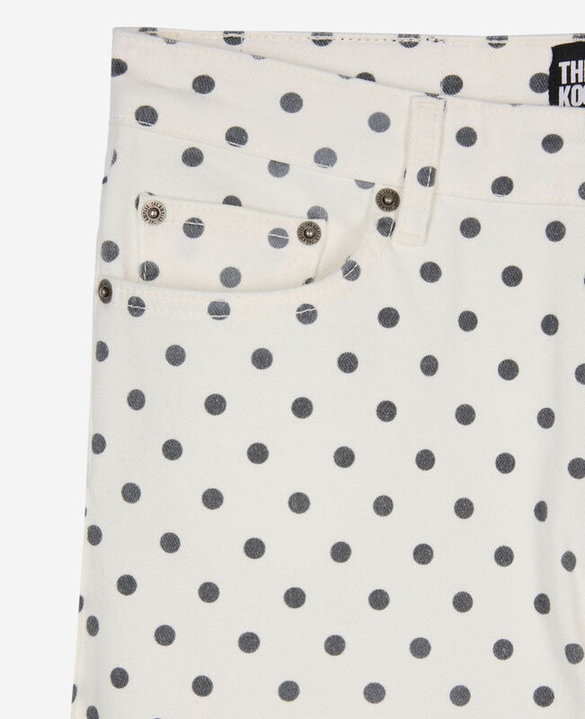 The Kooples FEMME BEIGE GREY jean slim à pois beige