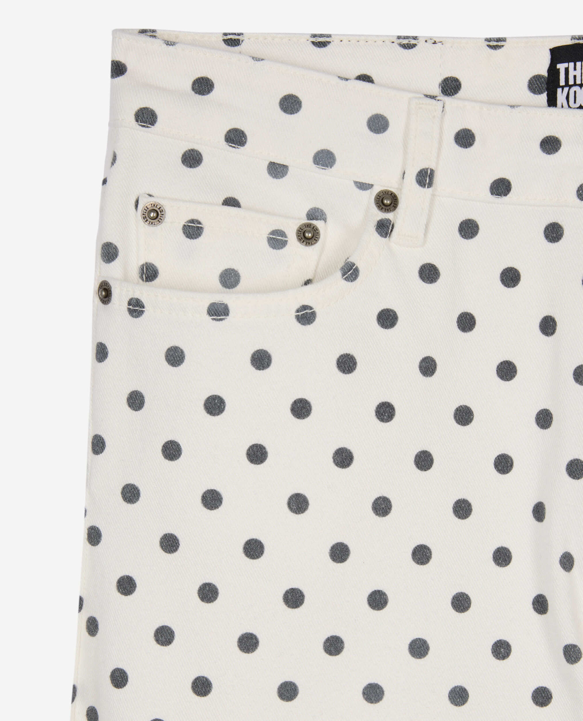 Jean slim à pois beige, BEIGE GREY, hi-res image number null