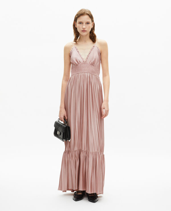 The Kooples FEMME LILA robe longue rose