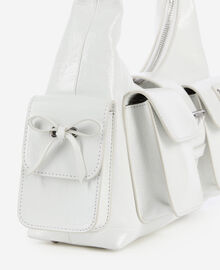 The Kooples FEMME WHITE sac amelia en cuir craquelé blanc