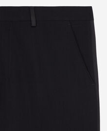 The Kooples HOMME BLACK pantalon de smoking avec détails en satin droit noir