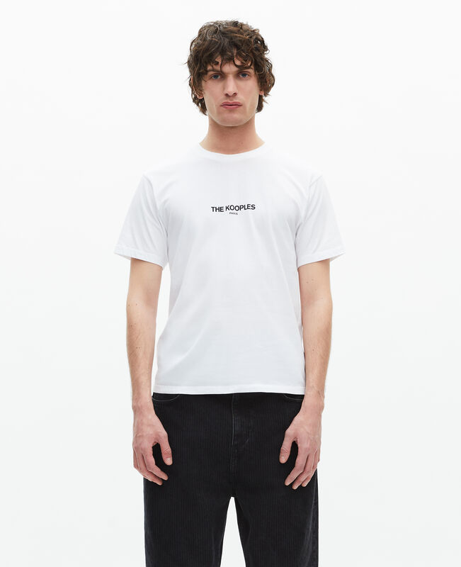 The Kooples HOMME WHITE t-shirt avec logo blanc
