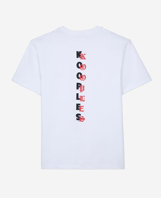 The Kooples HOMME WHITE t-shirt avec sérigraphie logo blanc