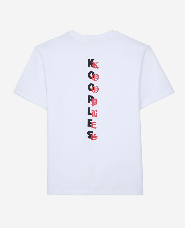 The Kooples HOMME WHITE t-shirt avec sérigraphie logo blanc