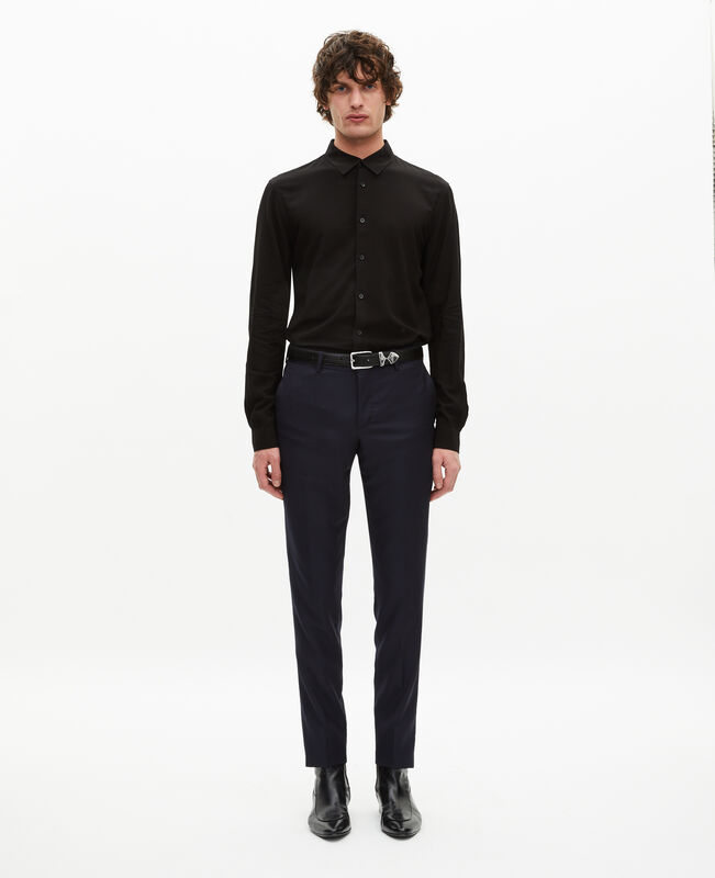 The Kooples HOMME BLACK chemise noire avec broderie
