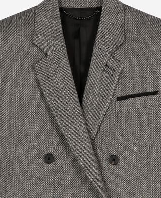 The Kooples WOMEN GREY grey wool and linen tailored jacket