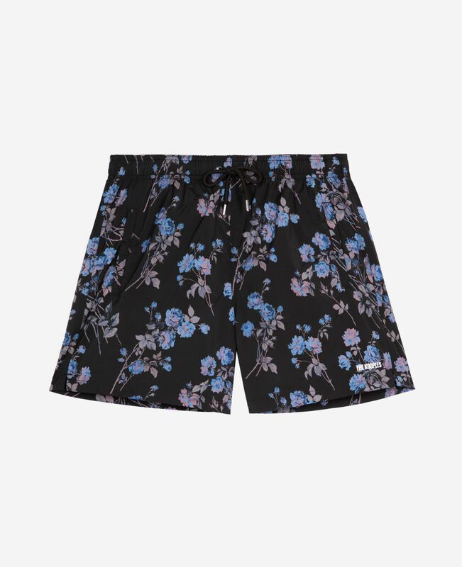 The Kooples HOMME BLACK BLUE maillot de bain imprimé fleuri noir