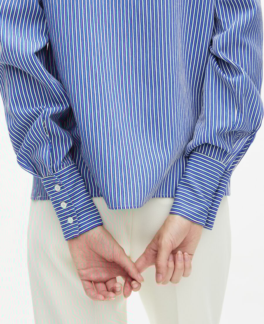 The Kooples FEMME BLUE WHITE chemise à rayures bleue
