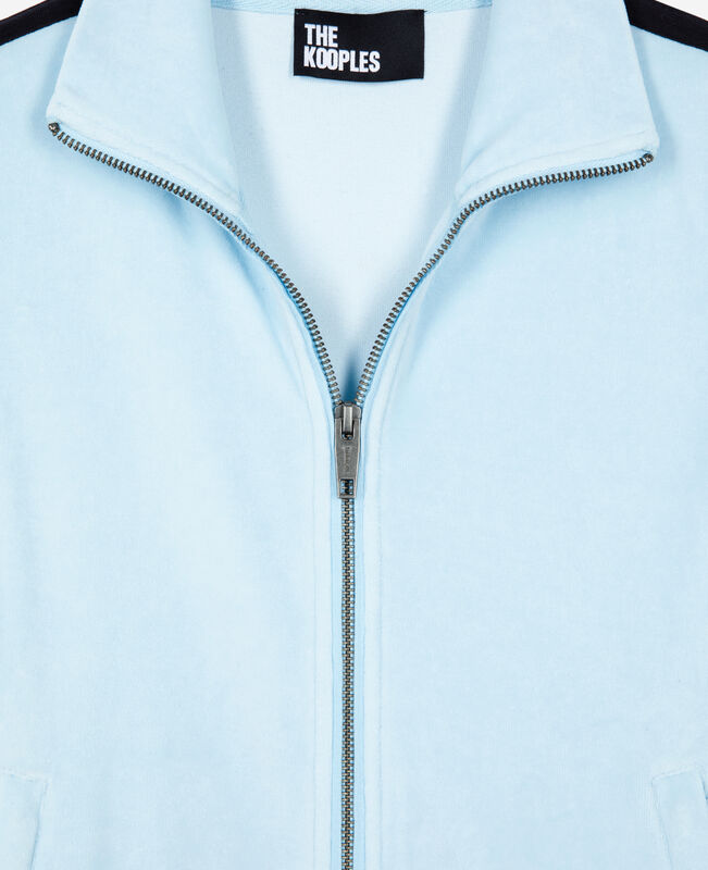 The Kooples FEMME BABY BLUE sweatshirt en velours bleu clair