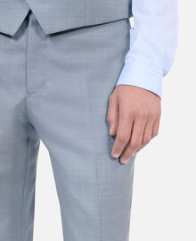 The Kooples HOMME BLUE pantalon de costume en laine coupe ajusté bleu